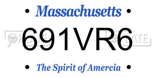 691VR6 Massachusetts License Plate