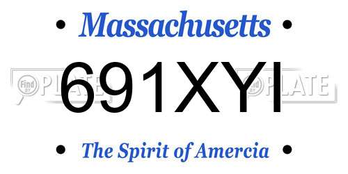691XYI Massachusetts License Plate