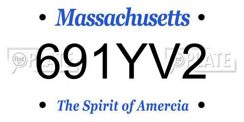 691YV2 Massachusetts License Plate
