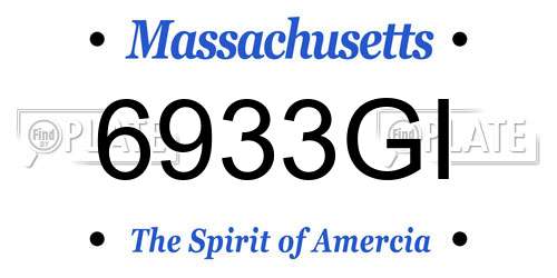 6933GI Massachusetts License Plate