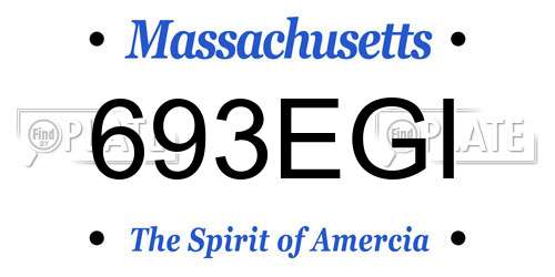 693EGI Massachusetts License Plate