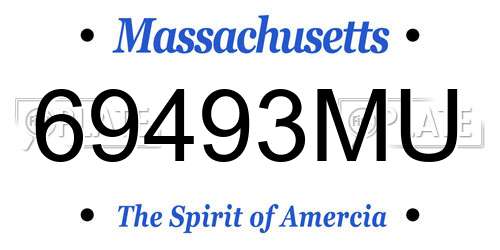 69493MU Massachusetts License Plate