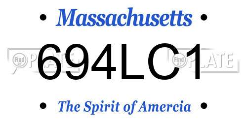 694LC1 Massachusetts License Plate
