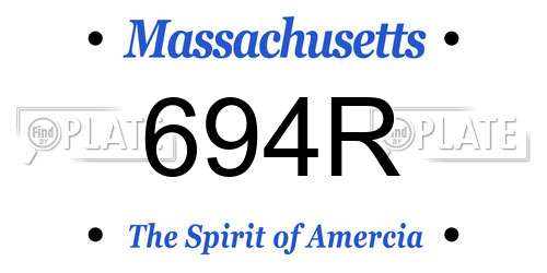 694R Massachusetts License Plate