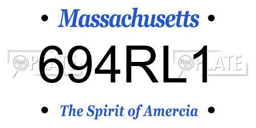 694RL1 Massachusetts License Plate