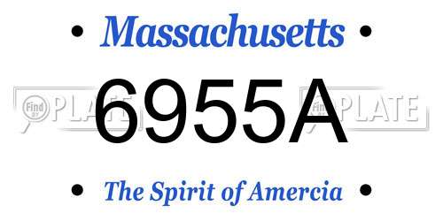 6955A Massachusetts License Plate
