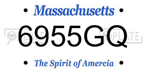 6955GQ Massachusetts License Plate