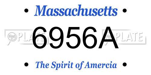 6956A Massachusetts License Plate