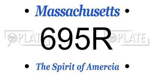 695R Massachusetts License Plate