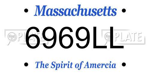 6969LL Massachusetts License Plate