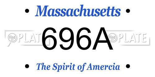 696A Massachusetts License Plate
