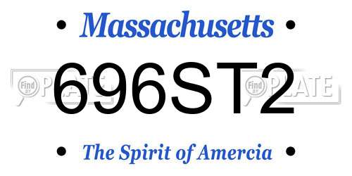 696ST2 Massachusetts License Plate