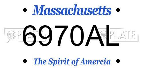 6970AL Massachusetts License Plate
