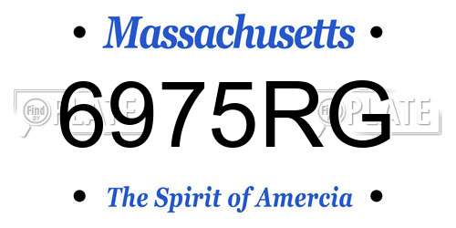 6975RG Massachusetts License Plate