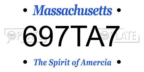 697TA7 Massachusetts License Plate