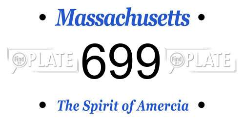 699 Massachusetts License Plate