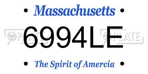 6994LE Massachusetts License Plate