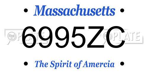 6995ZC Massachusetts License Plate