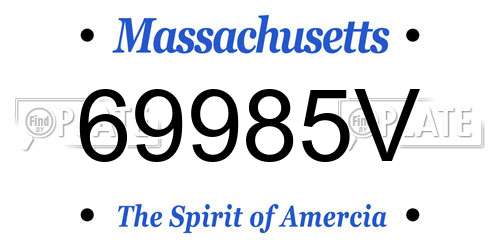 69985V Massachusetts License Plate
