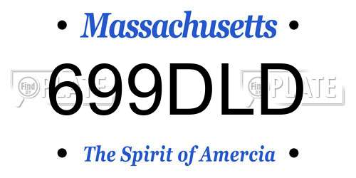 699DLD Massachusetts License Plate