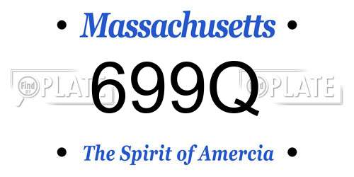699Q Massachusetts License Plate