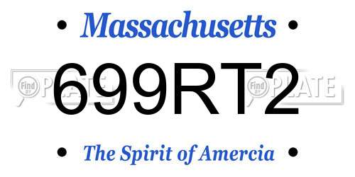 699RT2 Massachusetts License Plate