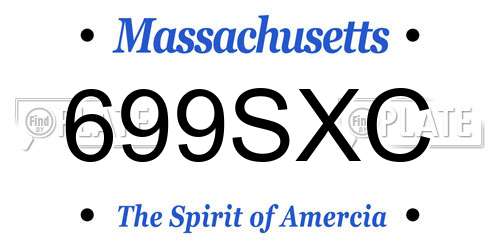 699SXC Massachusetts License Plate