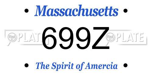699Z Massachusetts License Plate