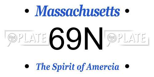 69N Massachusetts License Plate