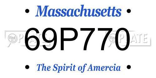 69P770 Massachusetts License Plate