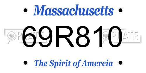 69R810 Massachusetts License Plate