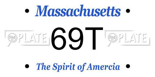 69T Massachusetts License Plate