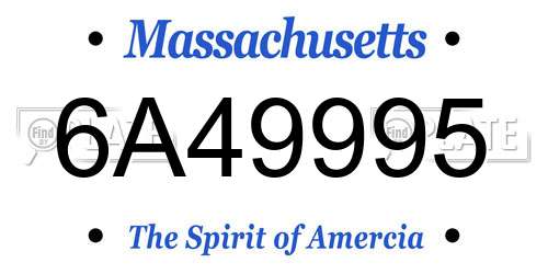 6A49995 Massachusetts License Plate