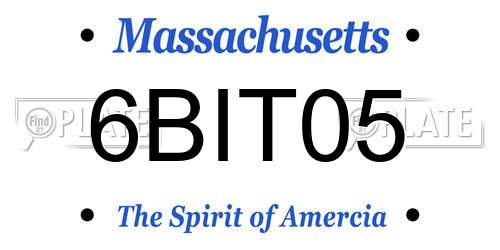 6BIT05 Massachusetts License Plate