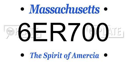 6ER700 Massachusetts License Plate