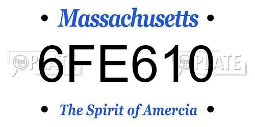 6FE610 Massachusetts License Plate