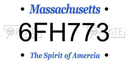 6FH773 Massachusetts License Plate