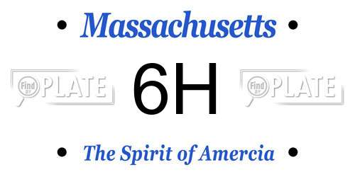6H Massachusetts License Plate