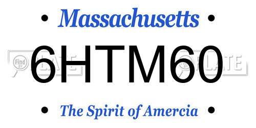 6HTM60 Massachusetts License Plate