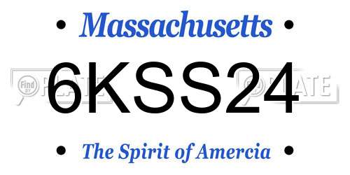 6KSS24 Massachusetts License Plate