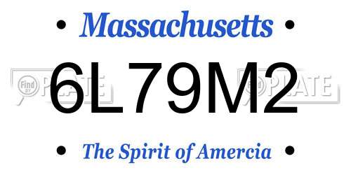 6L79M2 Massachusetts License Plate