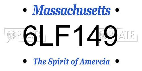 6LF149 Massachusetts License Plate