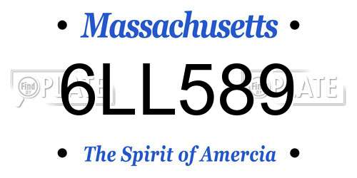 6LL589 Massachusetts License Plate
