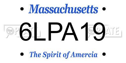 6LPA19 Massachusetts License Plate