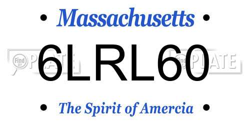 6LRL60 Massachusetts License Plate
