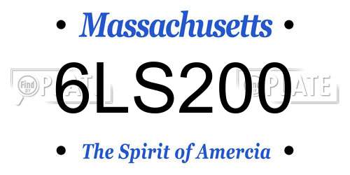 6LS200 Massachusetts License Plate