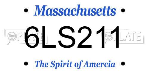 6LS211 Massachusetts License Plate