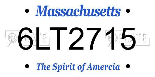 6LT2715 Massachusetts License Plate