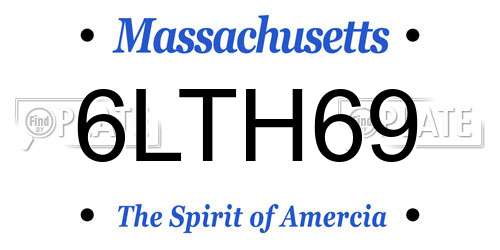 6LTH69 Massachusetts License Plate
