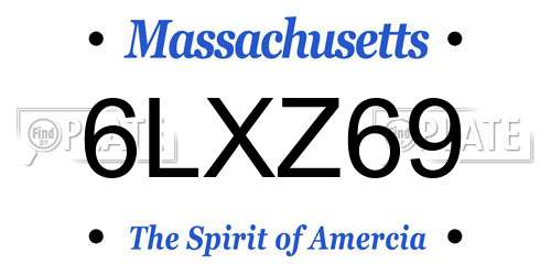 6LXZ69 Massachusetts License Plate